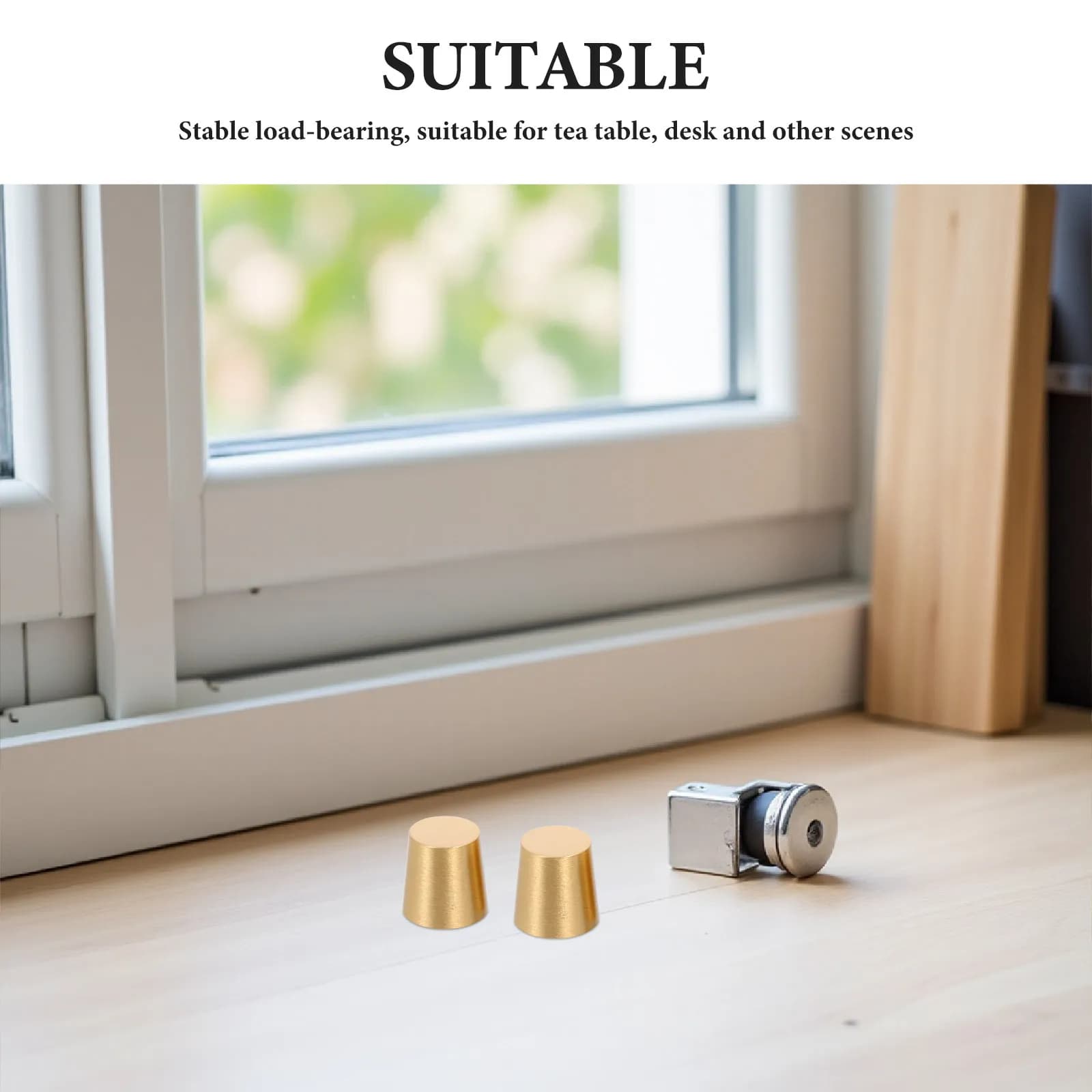 10Pcs Brass Furniture Feet 15mm Cone Shape Wood Cutting Board Tray Riser for Kitchen Jewelry Box Display Accessories