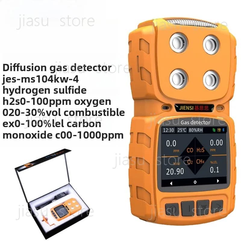 Rilevatore di Gas Portatile Quattro-in-Uno MS104K-4 per Ossigeno, Idrogeno Solforato e Monossido di Carbonio