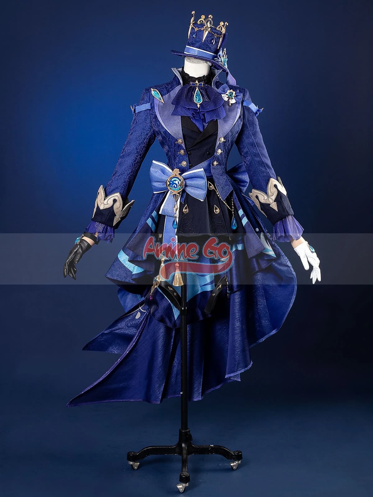 Costume Cosplay Furina Bianco e Nero di Genshin Impact, Outfit Focalors per Donne, Versione Migliorata con Accessori 3D per Feste di Halloween