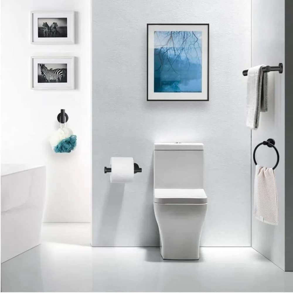 Set di 14 accessori da bagno neri, set di portasciugamani da bagno, portasciugamani da parete