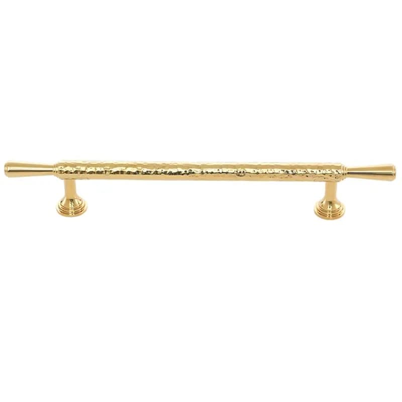 Manopole per cassetti per armadietti con motivo a martello fatto a mano in ottone B-Est Maniglie lunghe per mobili in bronzo dorato opaco Maniglia per porta
