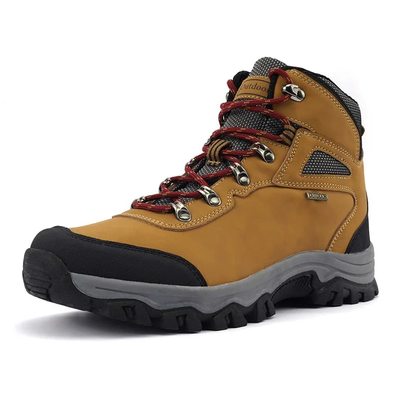 Lynjacye Mid Cut Warm Hiking Boots for Men Women Large Size 47 Mountain Climbing Shoes Outdoor Boots Trekking Walking Boots