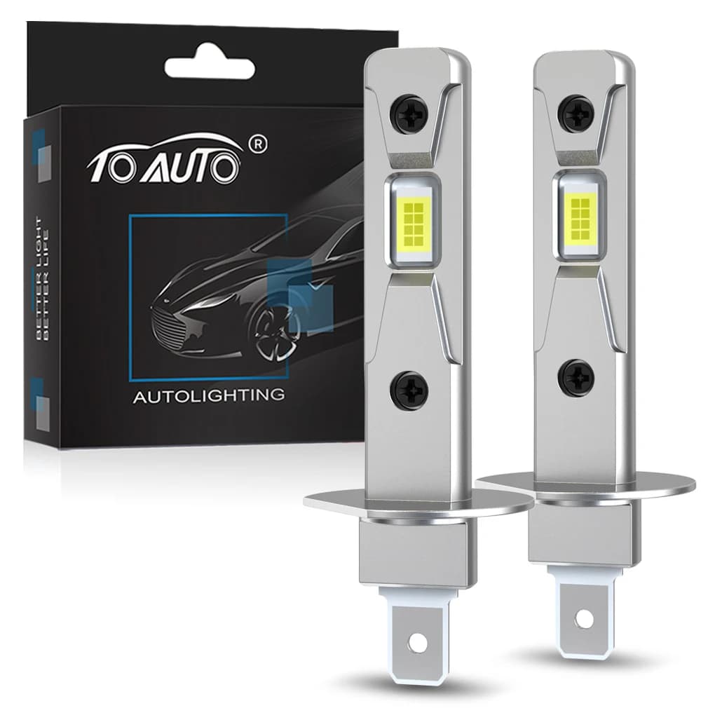 Lampadina LED H1 per Fari Auto Canbus, H3 LED Mini 60W 20000LM CSP, Plug & Play, Luci Fendinebbia 12V 6000K