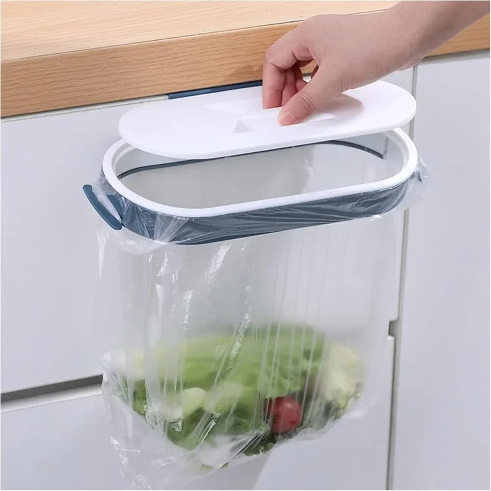 Porta Sacchetti per Rifiuti da Appendere alla Porta dell'Armadio della Cucina, Cestino per Rifiuti, Contenitore per Spazzatura, Organizzatore per Cucina