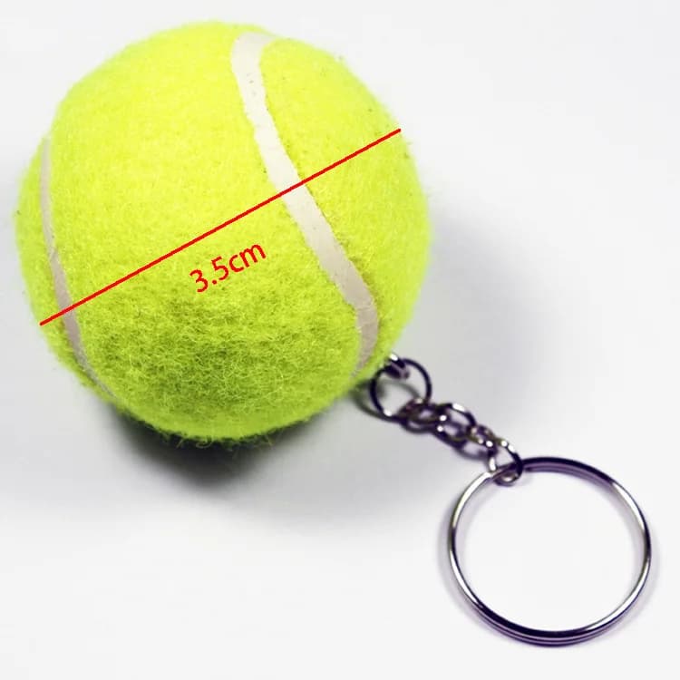 New Fashion Tennis Ball Key Chain Car For Key chain sport chain sliver color Bag pendant KeyChains Best Party Gift Wholesale
