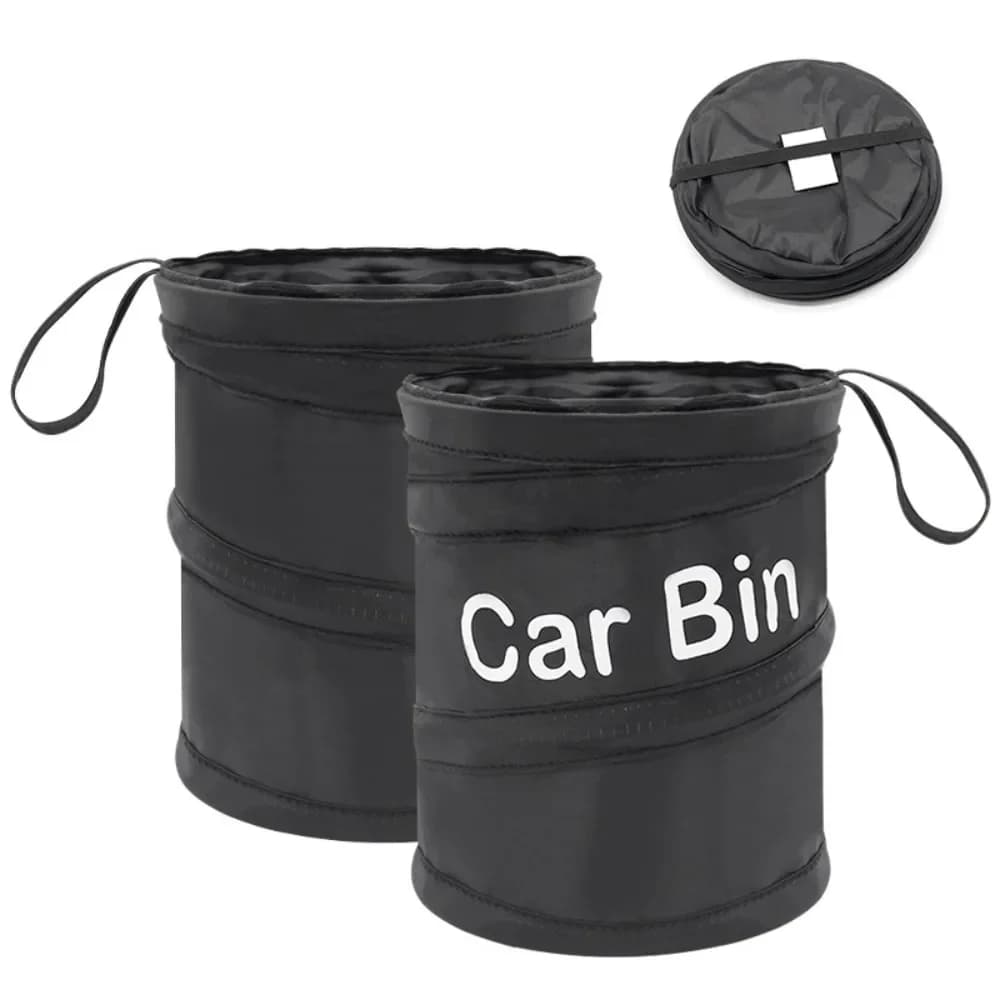 Pattumiera nera per auto borsa per la spazzatura impermeabile per auto per poco borsa termica per auto a prova di perdite borsa per la spazzatura per auto con tasca laterale