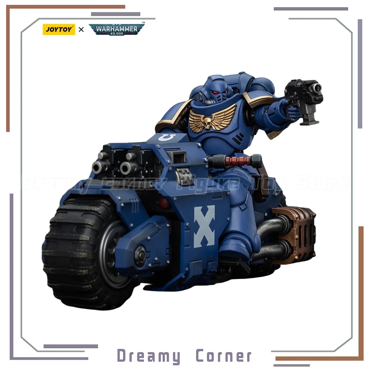 【Disponibile】JOYTOY Warhammer 40K Space Marines Ultramarines Outriders Brother Catonus 1/18 Action Figure Model Toy