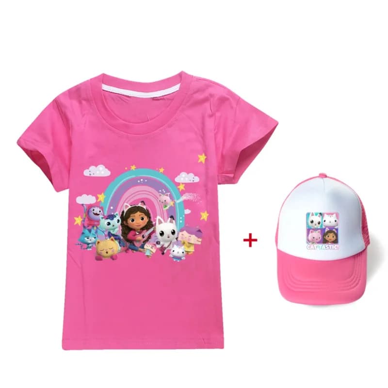 Candy 2025Gabbys Dollhouse 3D Prints Children T-shirts Fashion Summer Short Sleeve Tshirt Hot Sale Kids Gabbys Cat Casual Street