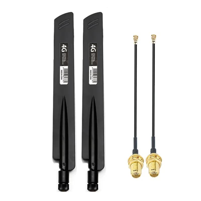 2 pz 4G Antenna Ad Alto Guadagno 38dBi 700-2700 MHz con cavo adattatore da 15 cm Per 3G LTE Scheda di Rete Wireless Modulo Router Wifi