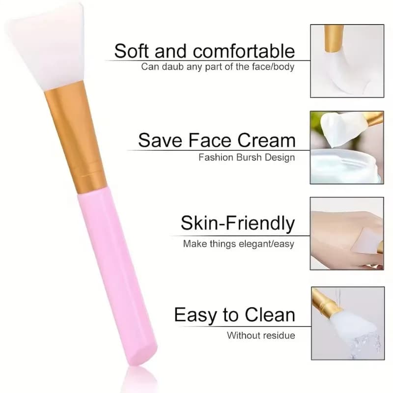 [Soft Silicone Mask Brushes]1/4/5PCS Silicone Face Mask Brushes | Soft Bristle Makeup & Mixing Applicators, Beauty Mask Brushes