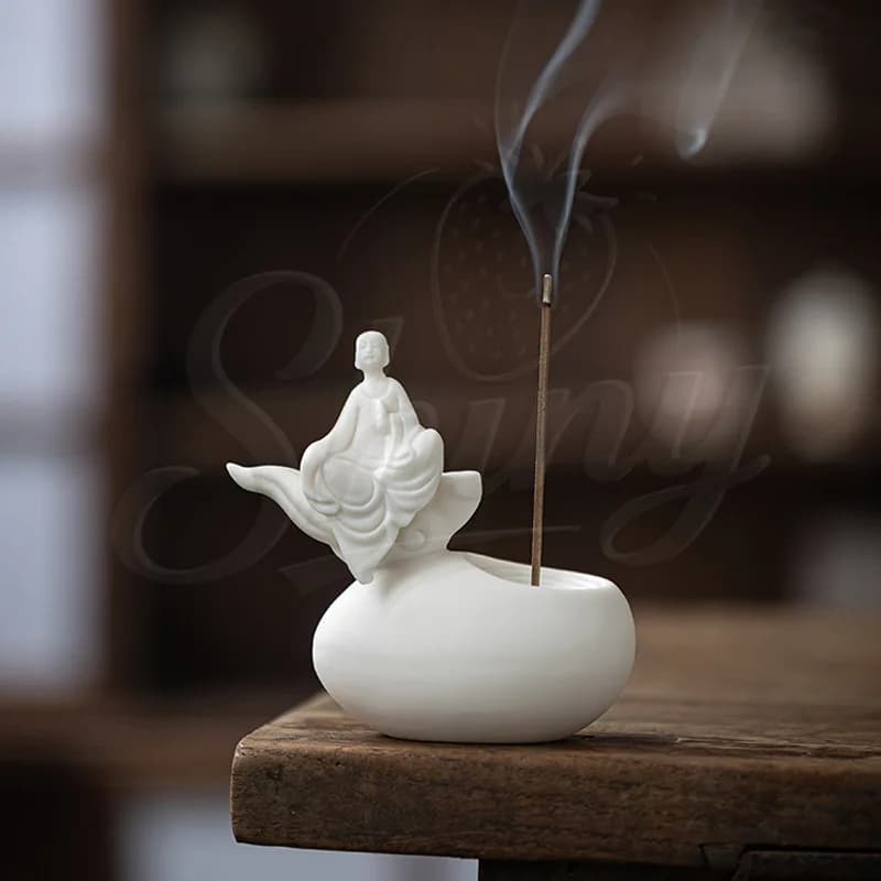 Porta incenso in ceramica Zen Phaseless piccolo monaco porta incenso piccolo monaco porta incenso creativo per interni domestici