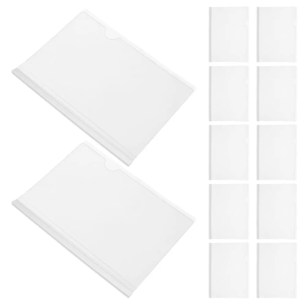20 Pezzi Copertine per Documenti con Barra Scorrevole, Cartelle Portadocumenti in Plastica, Clip per File, Organizzatore per Curriculum, Porta Documenti Trasparente per Ufficio