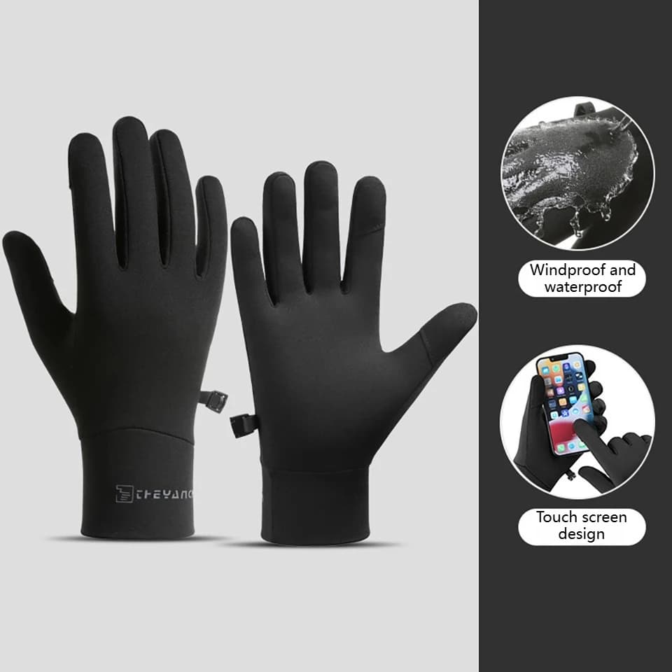 Winter Warm Cycling Gloves Outdoor Sports Touch Screen Non-slip Gloves Race Cycling Ski Guide Hiking Hot fingers gloves