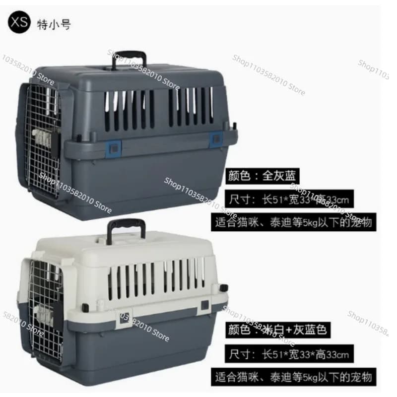 Large Wheeled Pet Travel Carrier, Airline Approved Hard-Sided Dog & Cat Crate for Safe Transport