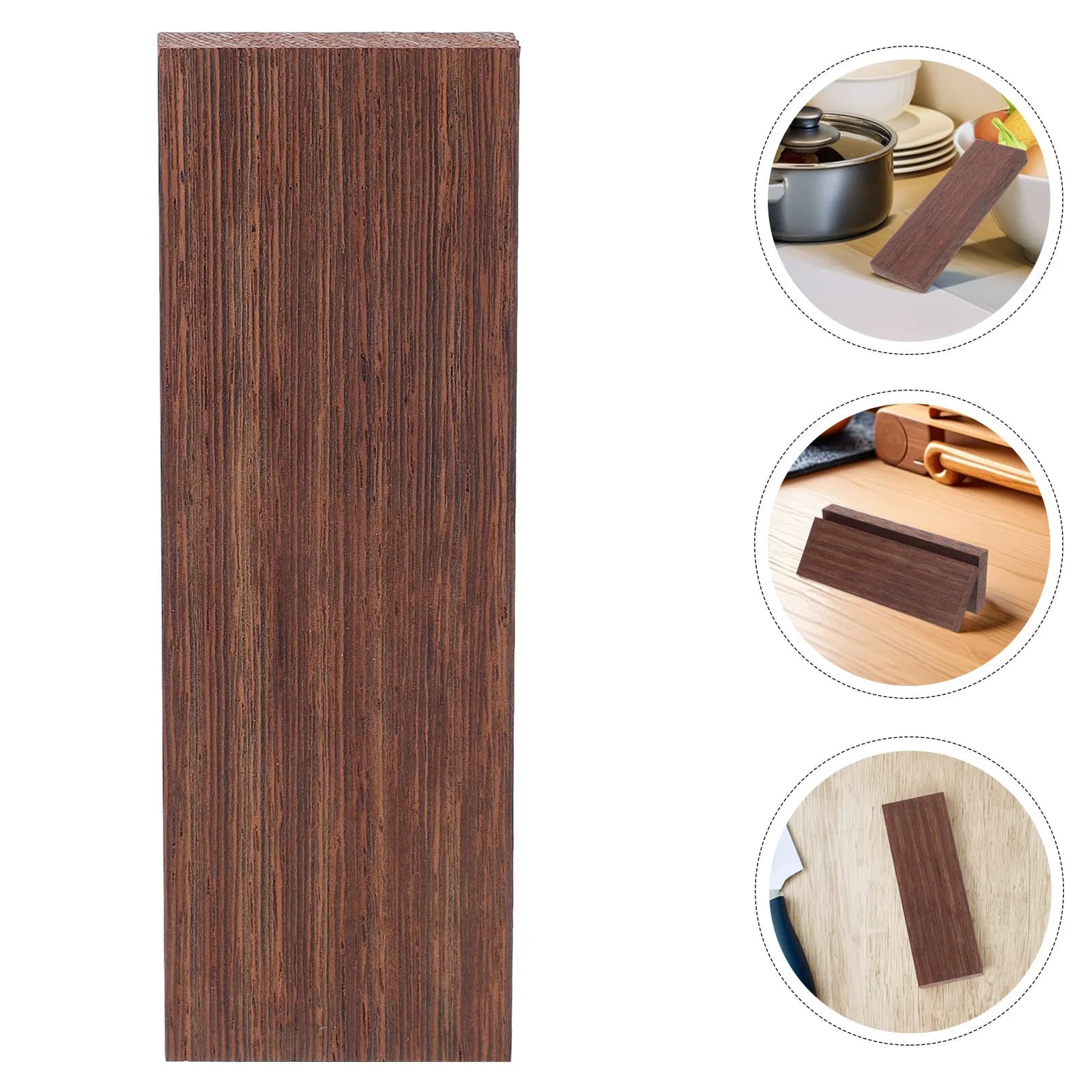 2Pcs Solid Wood Cutter Handle Making Material for Kitchen Knife Replacement DIY Carving Craft Pencil Hairpin Making Wooden Grip
