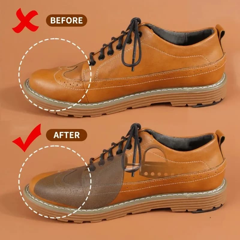 1 paio di scarpe in plastica per uomo e donna, barella per scarpe regolabile, supporto per stivali, supporto per scarpe (bianco e nero) di due dimensioni