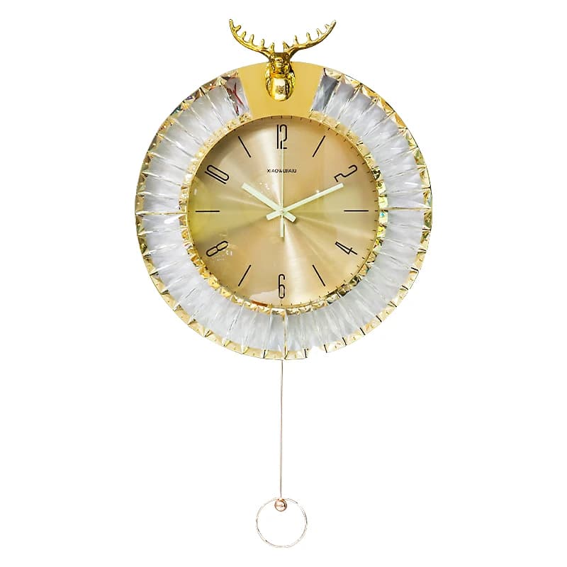 Luxury wall clock Nordic living room home atmosphere simple wall clock bright fashion decoration creative wall clock han