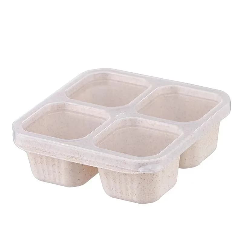 SomenieCandy Dried Fruit Bento Box, 1 Count 4-grid Dried Fruit Candy Box, Sweet Furniture, Lunch Storage Container with Lid for