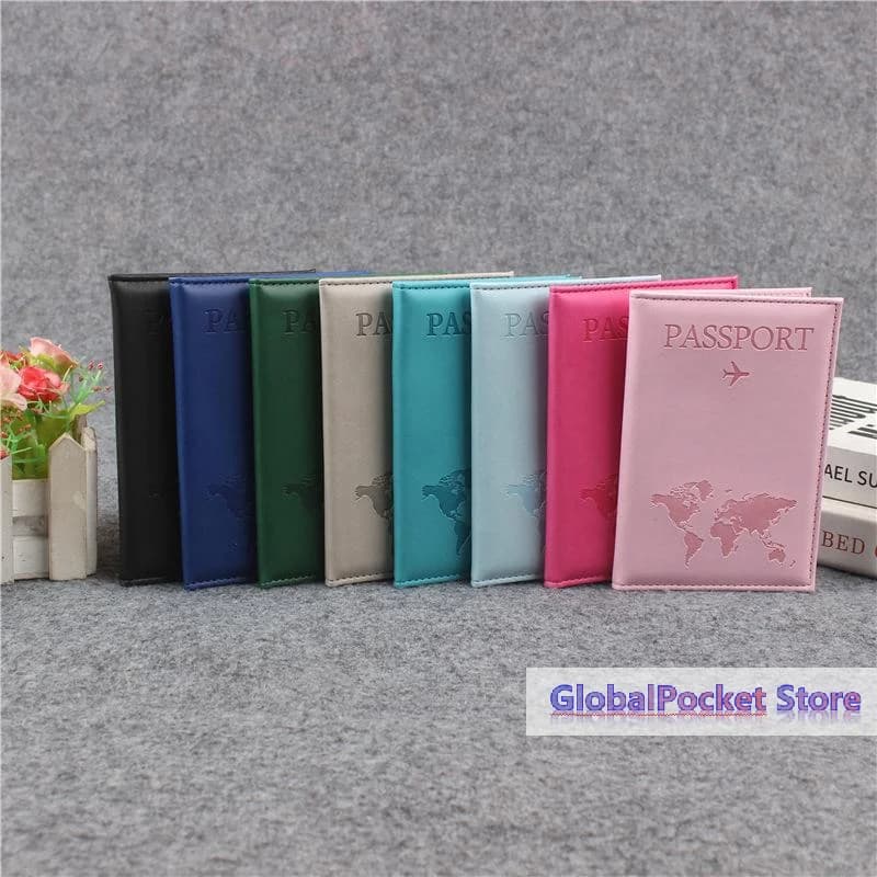 [TG823]PU Leather Passport Cover For Men & Women Organizer - Protective Card Holder ID Document Covers Travel Passport Case 1PC