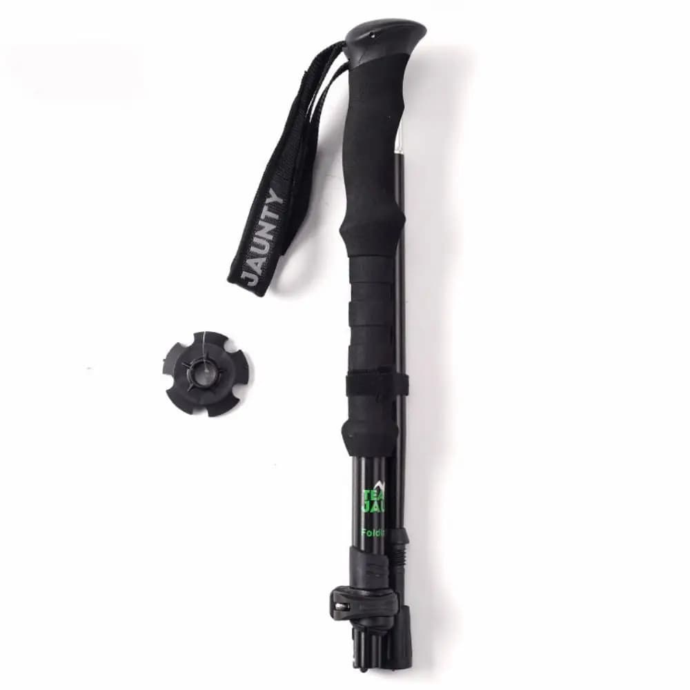 Comfort Handle Aluminum Outdoor Trekking Poles EVA 4 Section Cross Country Cane Telescopic Colorful Wading Staff Men