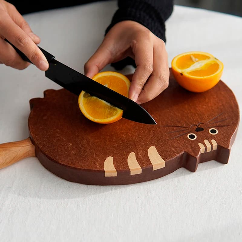 Wooden Shaped Cutting Board Real Wood Household Fruit Tray Japanese Style Tea Time Dessert Plate Bread Board Ins Decorati...
