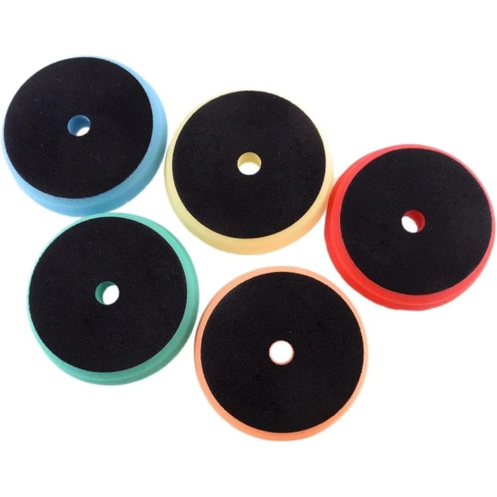 Parti di automobili Universali 5 Pz/set 3/5/6/7 Pollici Hex-Logic Piatto Lucidatura Ceretta Spugna Pad Kit per Auto Schiuma Lucidatore Accesso