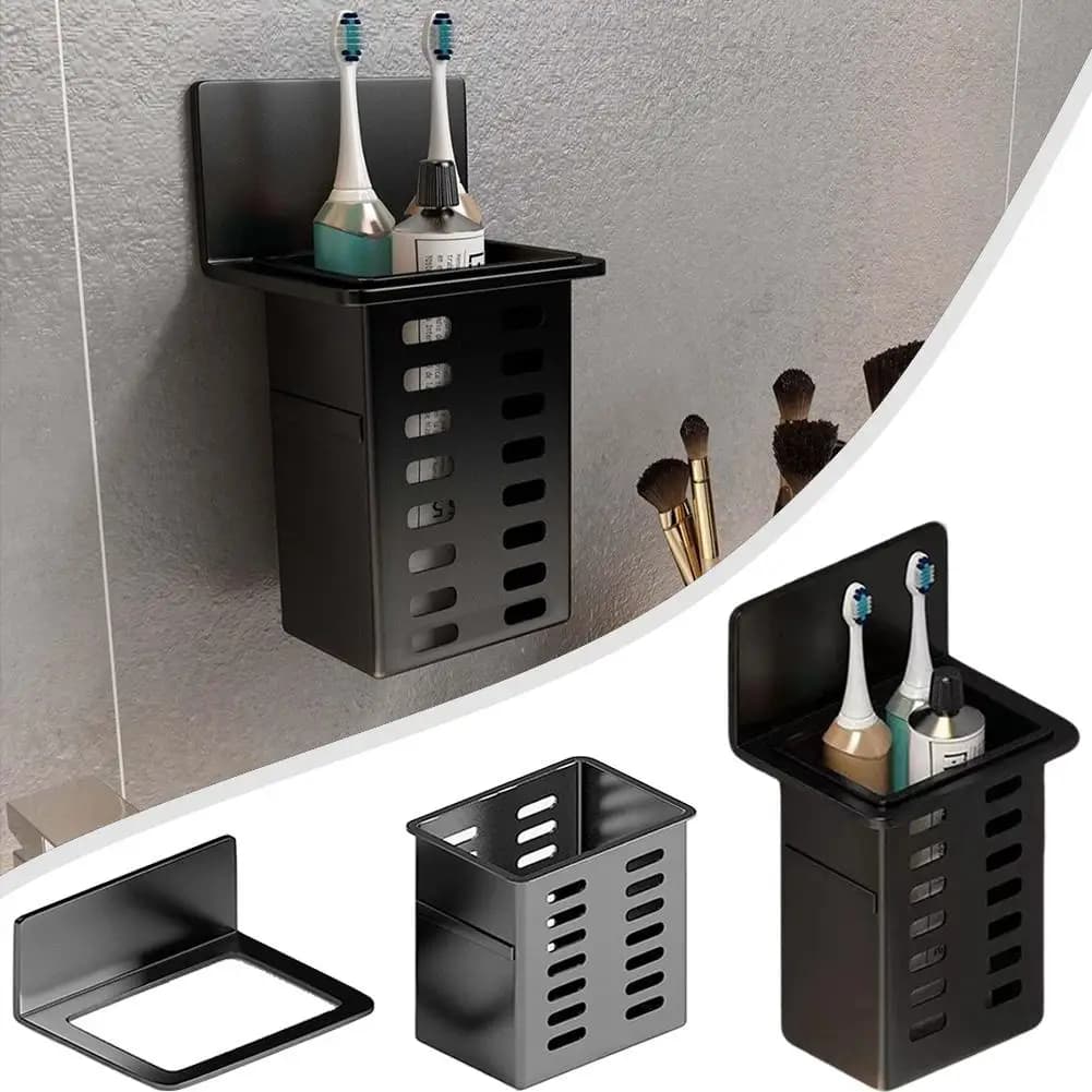 Portaspazzolino da parete adatto ai viaggi: salva spazio per utensili da cucina in casa e dormitorio ​