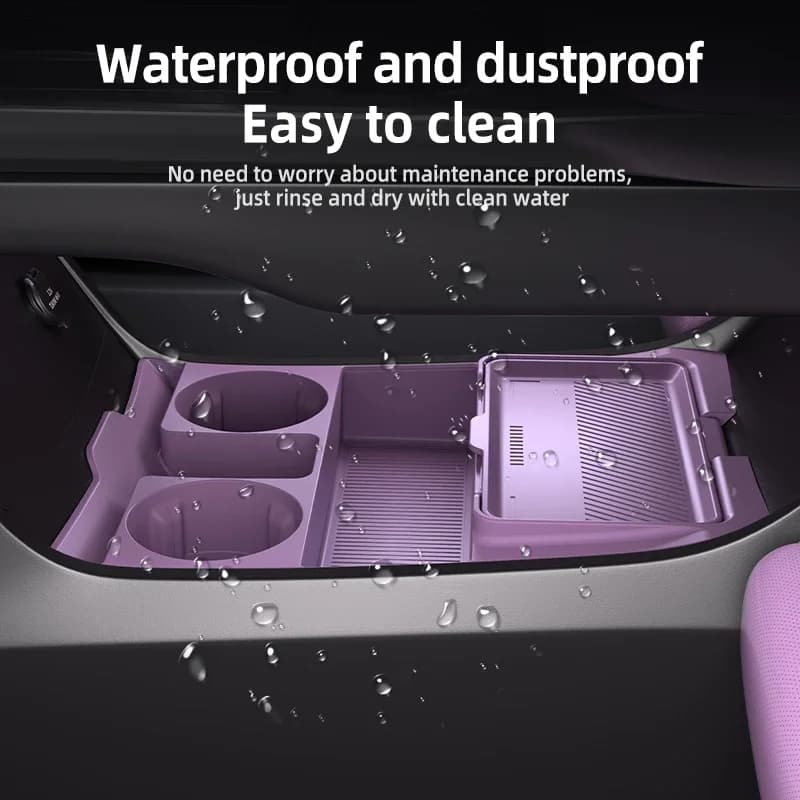 2025 Per Mazda CX-6e CX6e CX 6e Tappetino Organizzatore in Silicone per Vano Portaoggetti Sotto la Console Centrale Auto