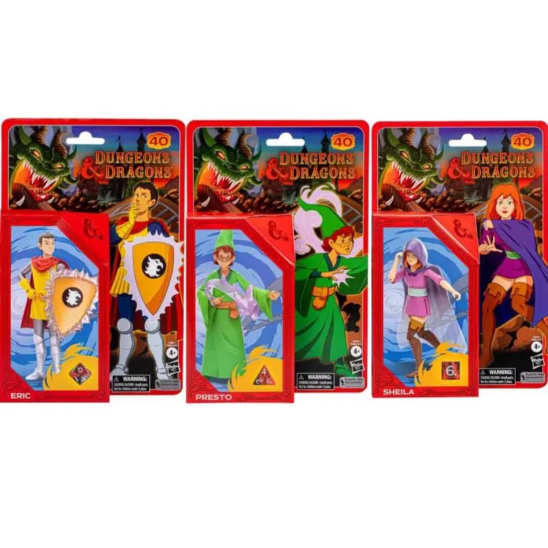 Dungeons & Dragons Cartoon Classics 6-Pollici Sheila Eric Presto Action Figure D&D 80s Cartoon Include dal esclusivo set di dadi D&D