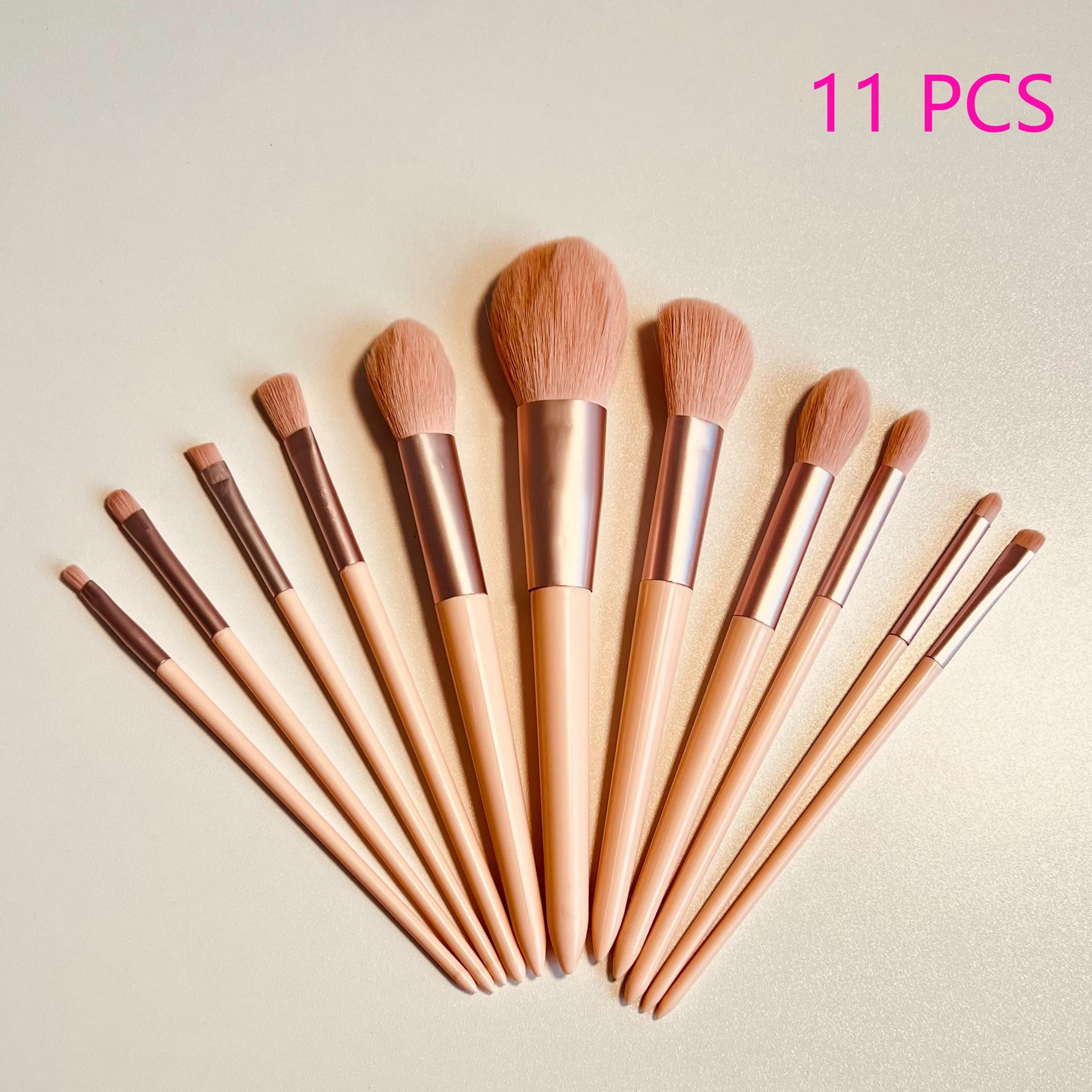 11-Piece Professional Makeup Brush Set, Soft bristles for Foundation, Concealer, Powder, Blush, Eyeshadow