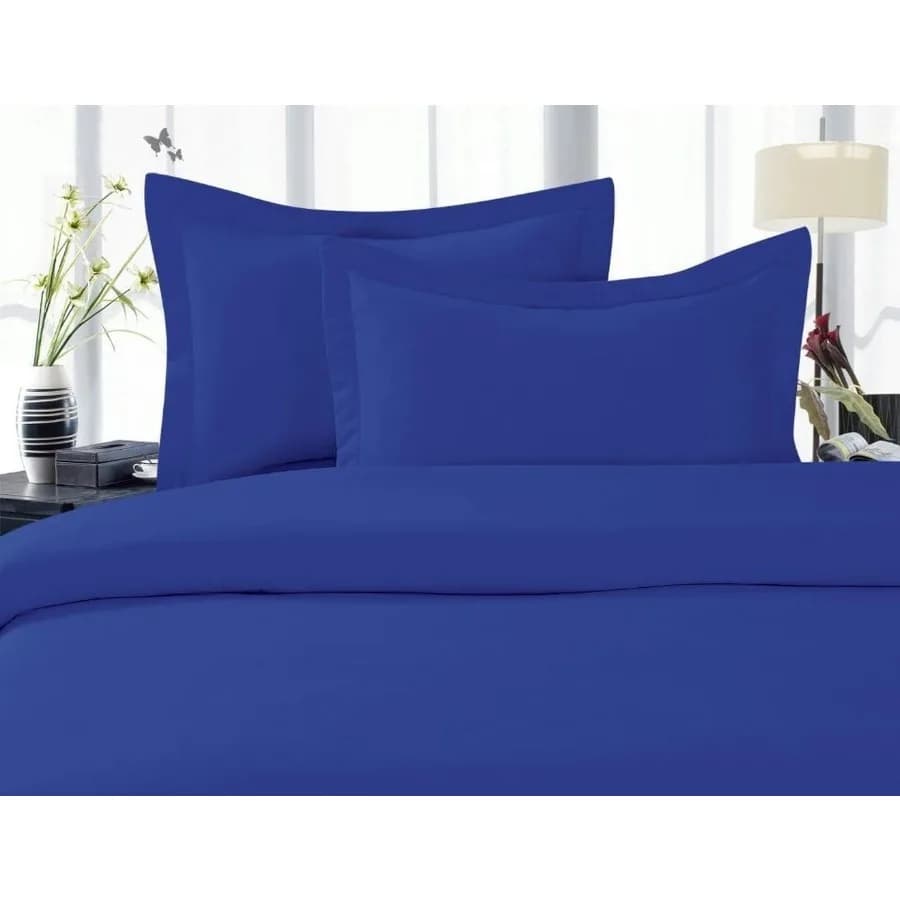 1800 Series Wrinkle 4-Piece Bed Sheet set Deep Pocket - Full Royal Blue