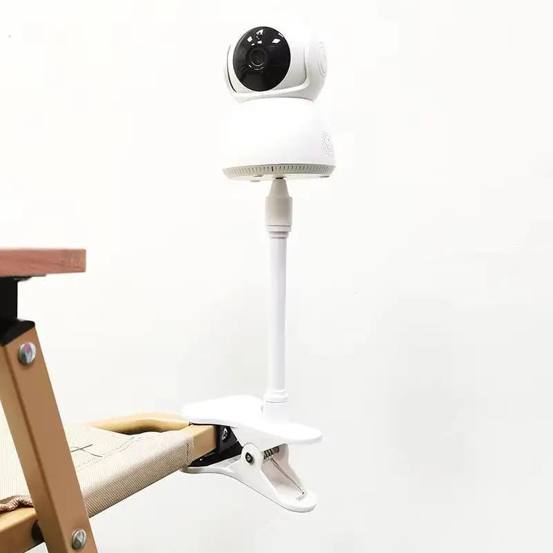 Supporto Flessibile Portatile per Telecamera, Supporto per Baby Monitor, Base Pieghevole Senza Foratura per Webcam con Clip