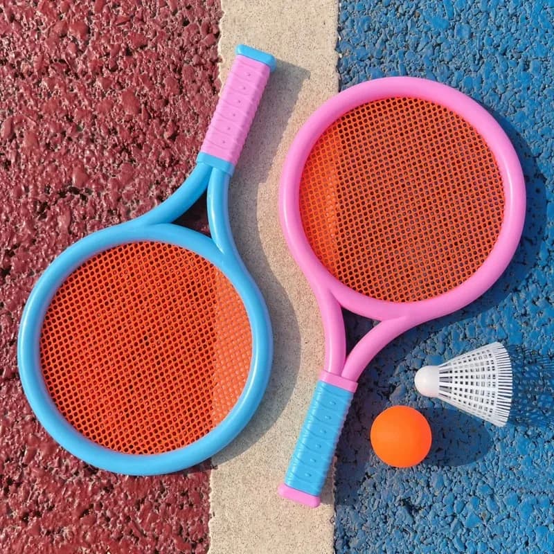 2 Badminton Racks Send badminton Tennis Outdoor Sports and Leisure Interactive toys for two parents and children