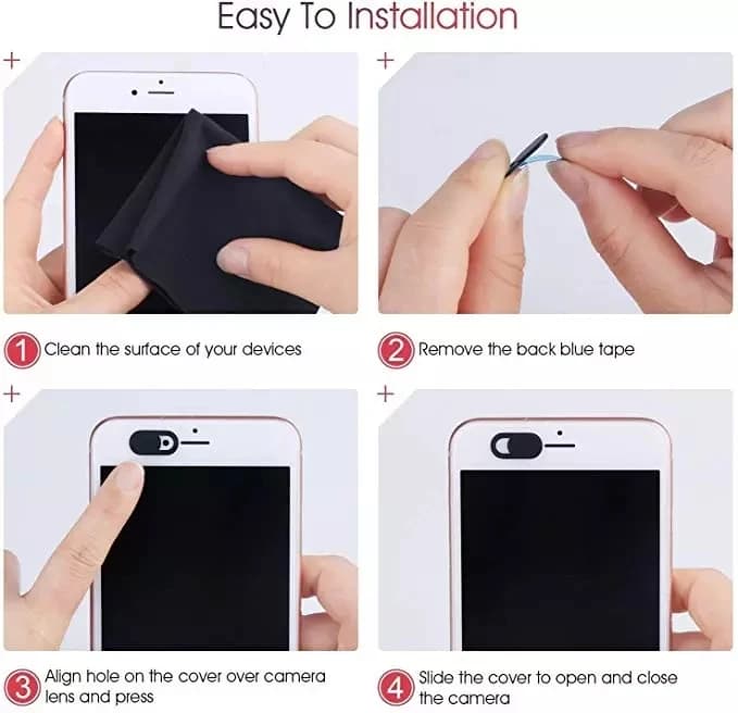 Copertura Protettiva per Fotocamera, Copri Webcam Universale, Copertura Anti-Spia per Telefono Cellulare, Adesivo Privacy per iPad, Xiaomi, iPhone
