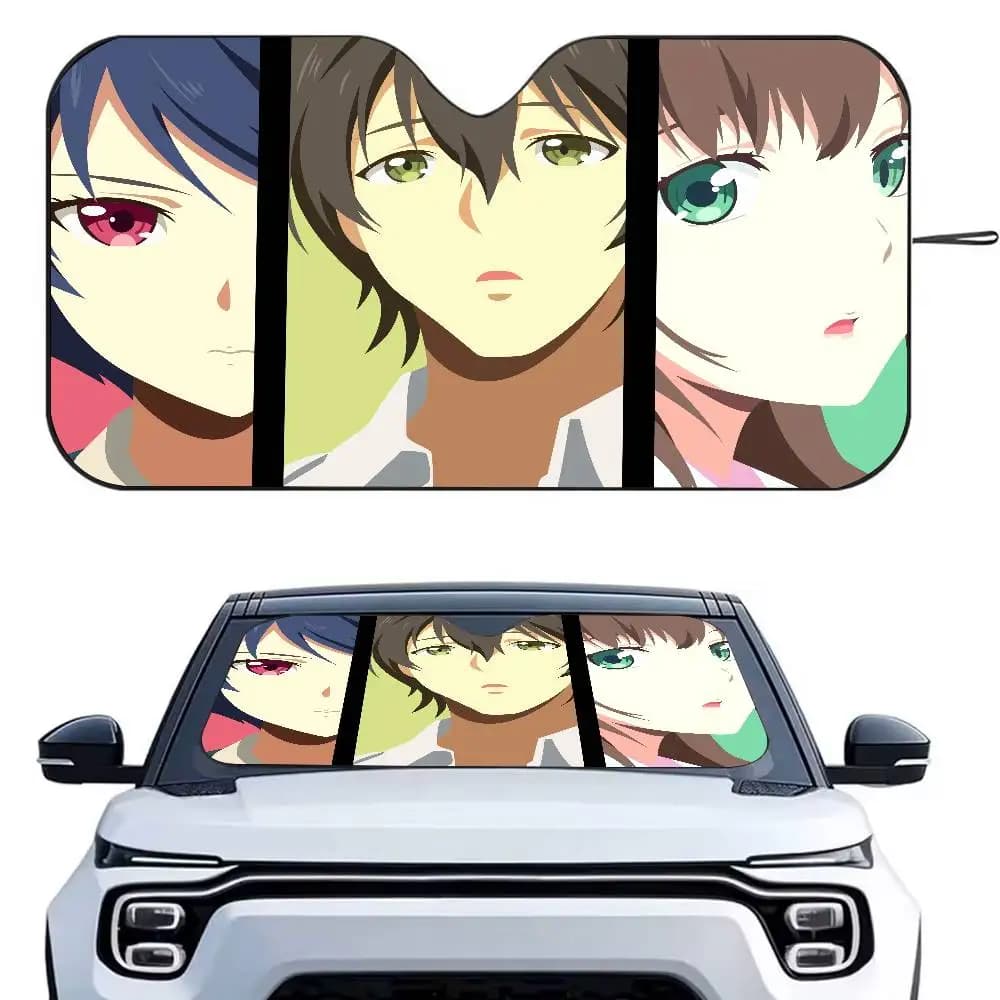 ANIME D-Domestic na Kanojo Parasole per auto Parasole Parabrezza per auto Parasole Protezione UV e dispositivo di raffreddamento interno
