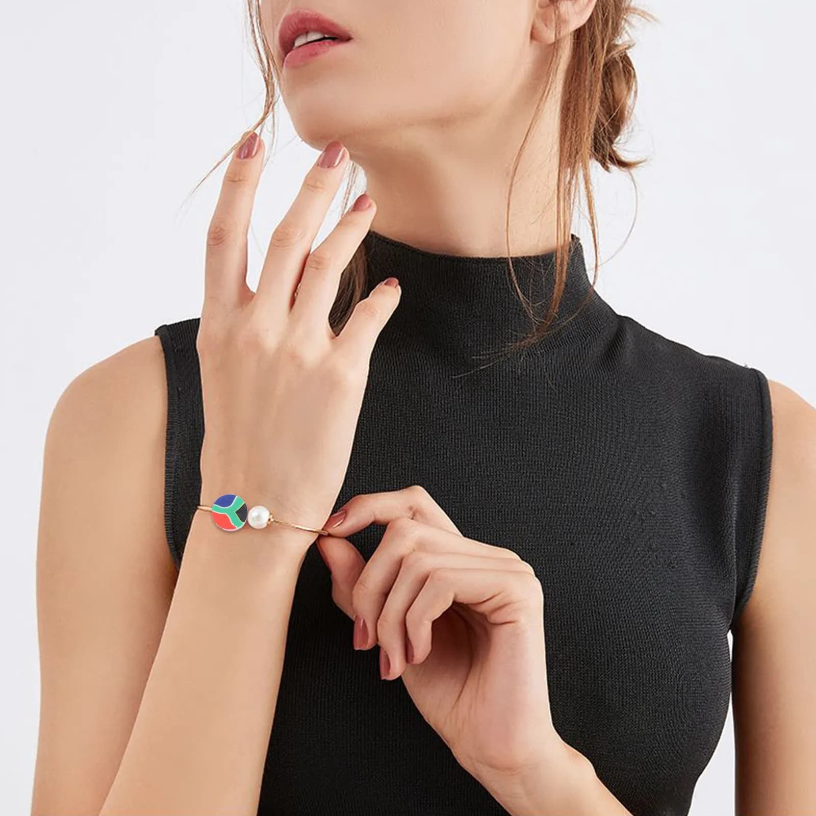100 Pezzi di Perline in Argilla con Bandiere Nazionali, Perline Premium in Argilla Polimerica per Creazione di Gioielli Fai-da-Te, Braccialetti e Orecchini