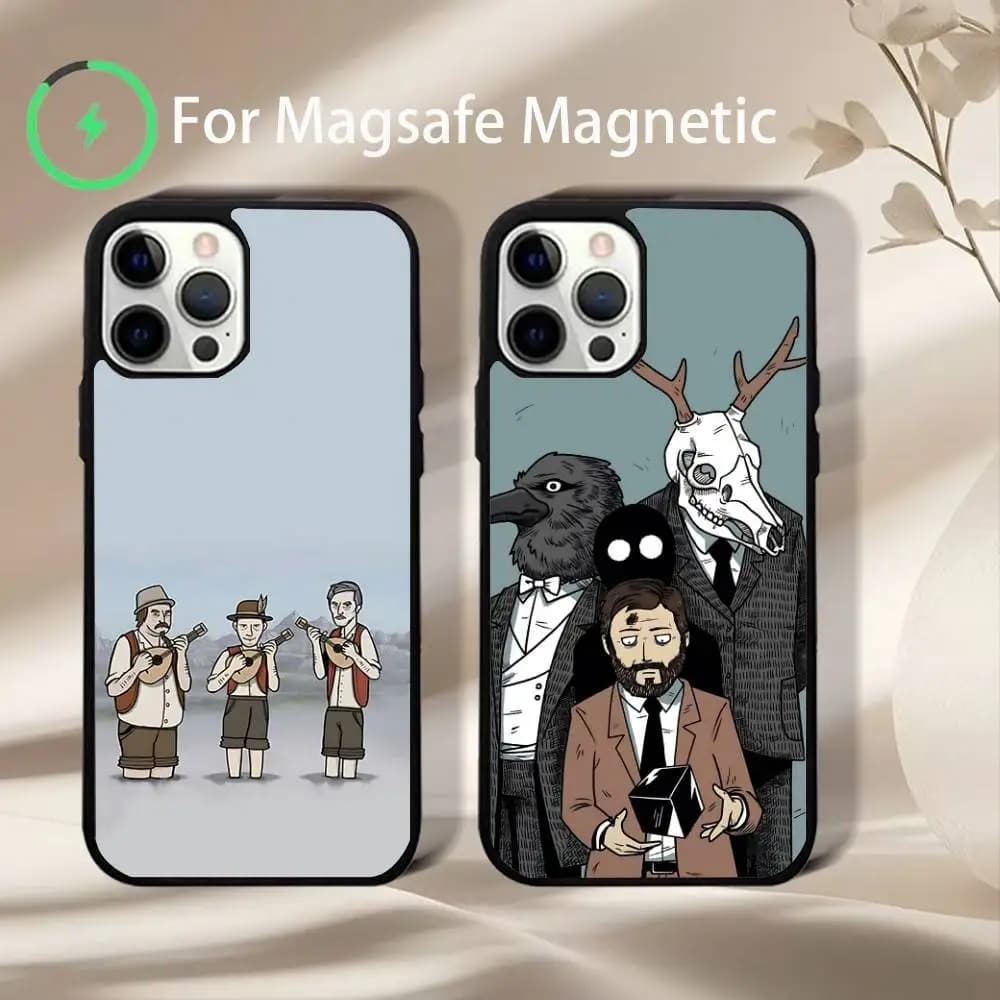 Custodia per telefono Game Rusty Lake per iPhone 17,16,15,14,13,12,11,Pro,Max,Plus,Mini,SE4,E Ricarica wireless magnetica Magsafe