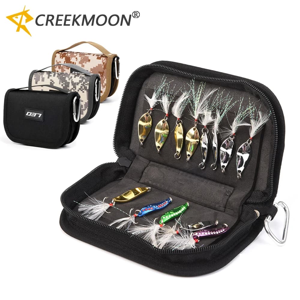 Multi-purpose fishing bag for Treble Hook Metal Sequin Trout Spoon Bass Fish Organizer Box Fly Spinner Baits Set