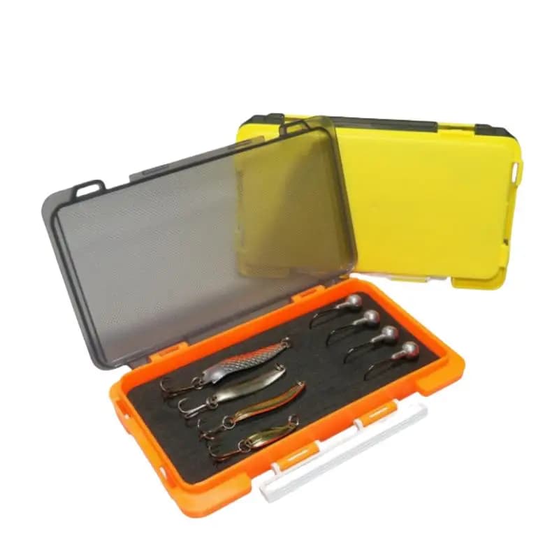 New portable plastic fishing box sponge pad fly bait boxes jig head hook storage organizer bait carp toolbox storage box
