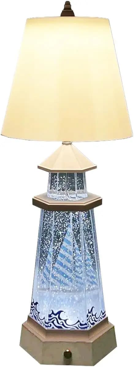 LED Water Globe Lamp with Glitter, Double Power USB/Battery, Decorative Light for Home and Office