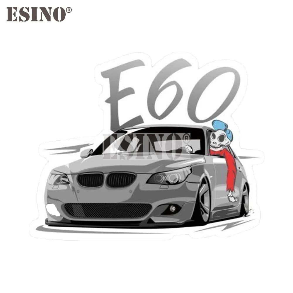 Adesivo Creativo in PVC Impermeabile per Auto BMW E60, Decorazione Artistica con Teschio Divertente per Carrozzeria