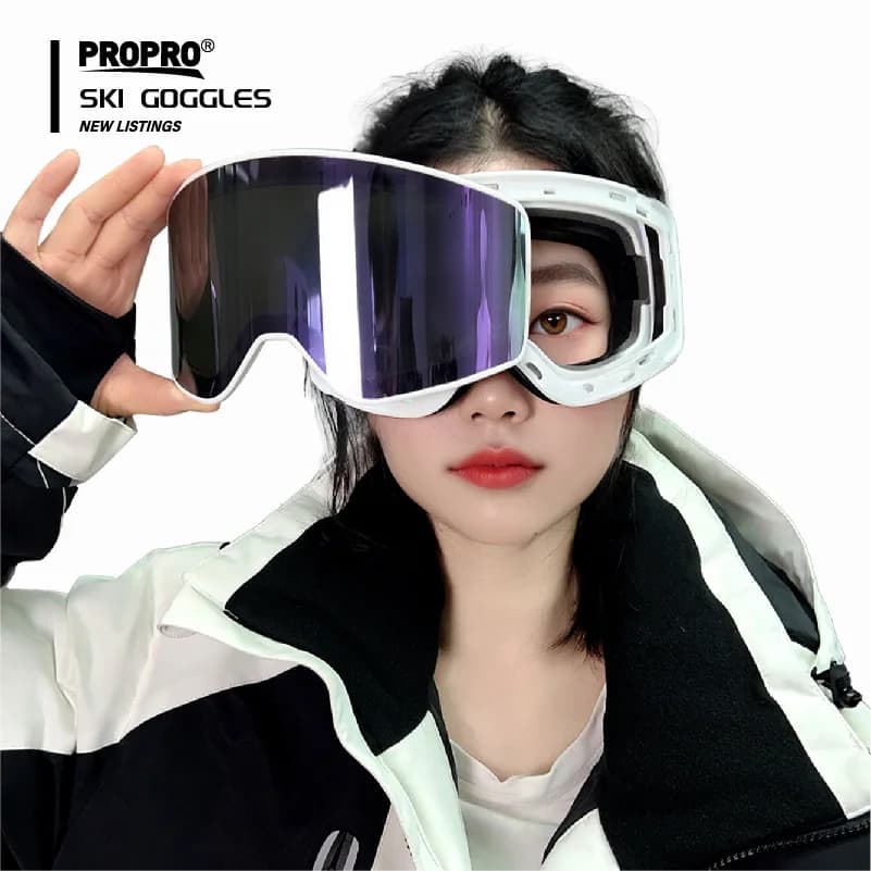 Occhiali PROPRO Occhiali da sci magnetici per adulti Maschera da snowboard Sport all'aria aperta per adulti Set di occhiali da sci professionali per uomo donna invernale