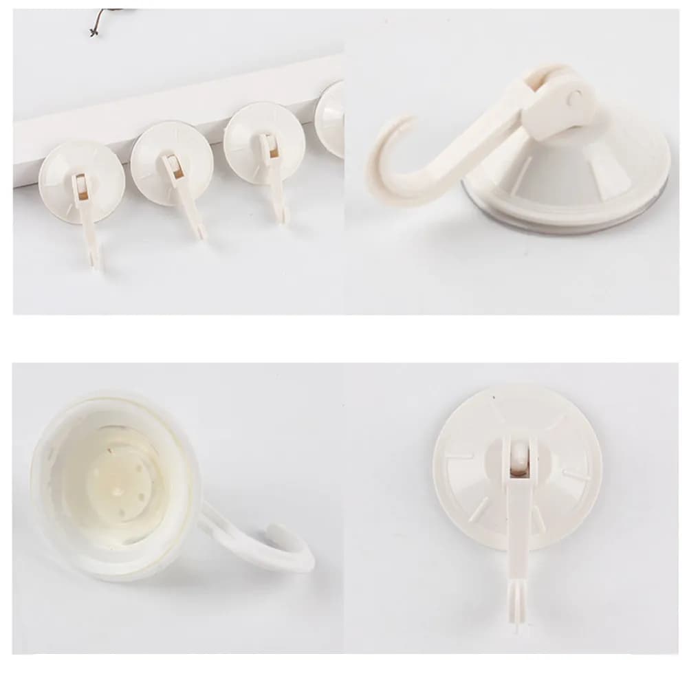 10 Pezzi Ganci a Ventosa Multiuso Resistenti, Supporti Sottovuoto per Bagno e Cucina, per Asciugamani e Accappatoi, Rimovibili da Parete