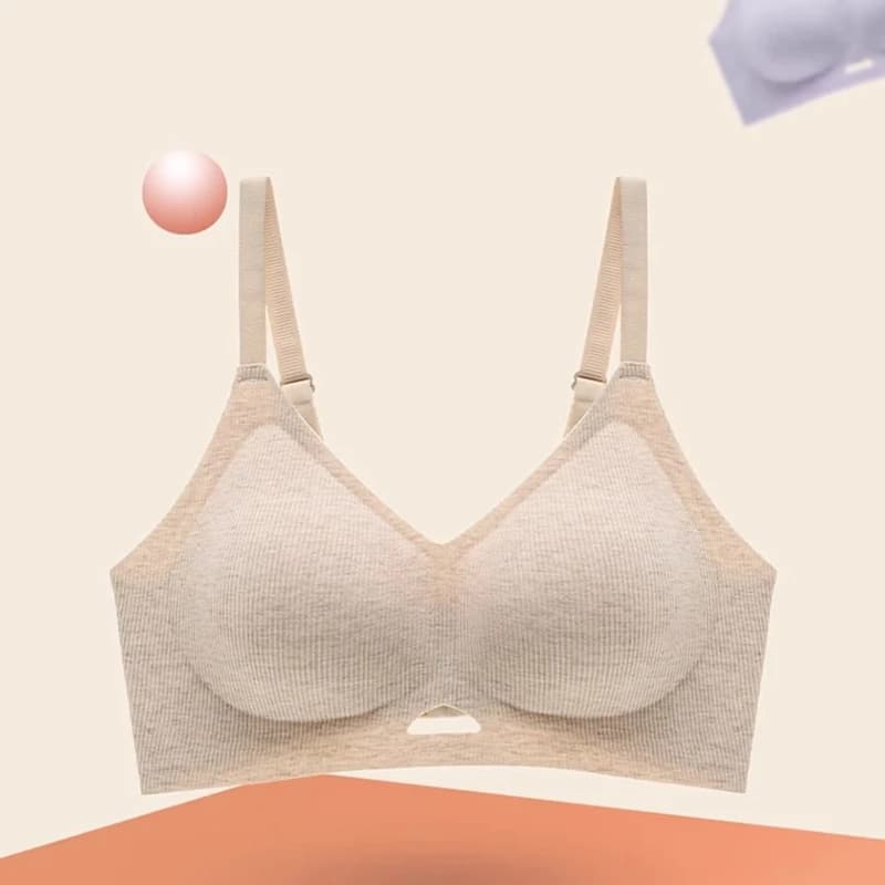 Intimo senza cuciture da donna, supporto sottile, morbido, raccolto, seno laterale, reggiseno anti-cedimento, comodo e traspirante