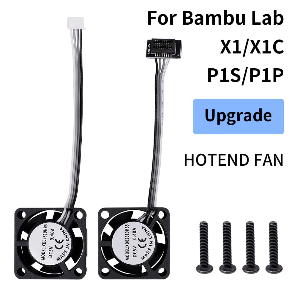 Per Bambu Lab X1/P1 2510 Ventola Hotend Ventola di raffreddamento con cavo Ventola di raffreddamento rapido per Bamboo X1 X1C P1S P1P Accessori per stampante 3D