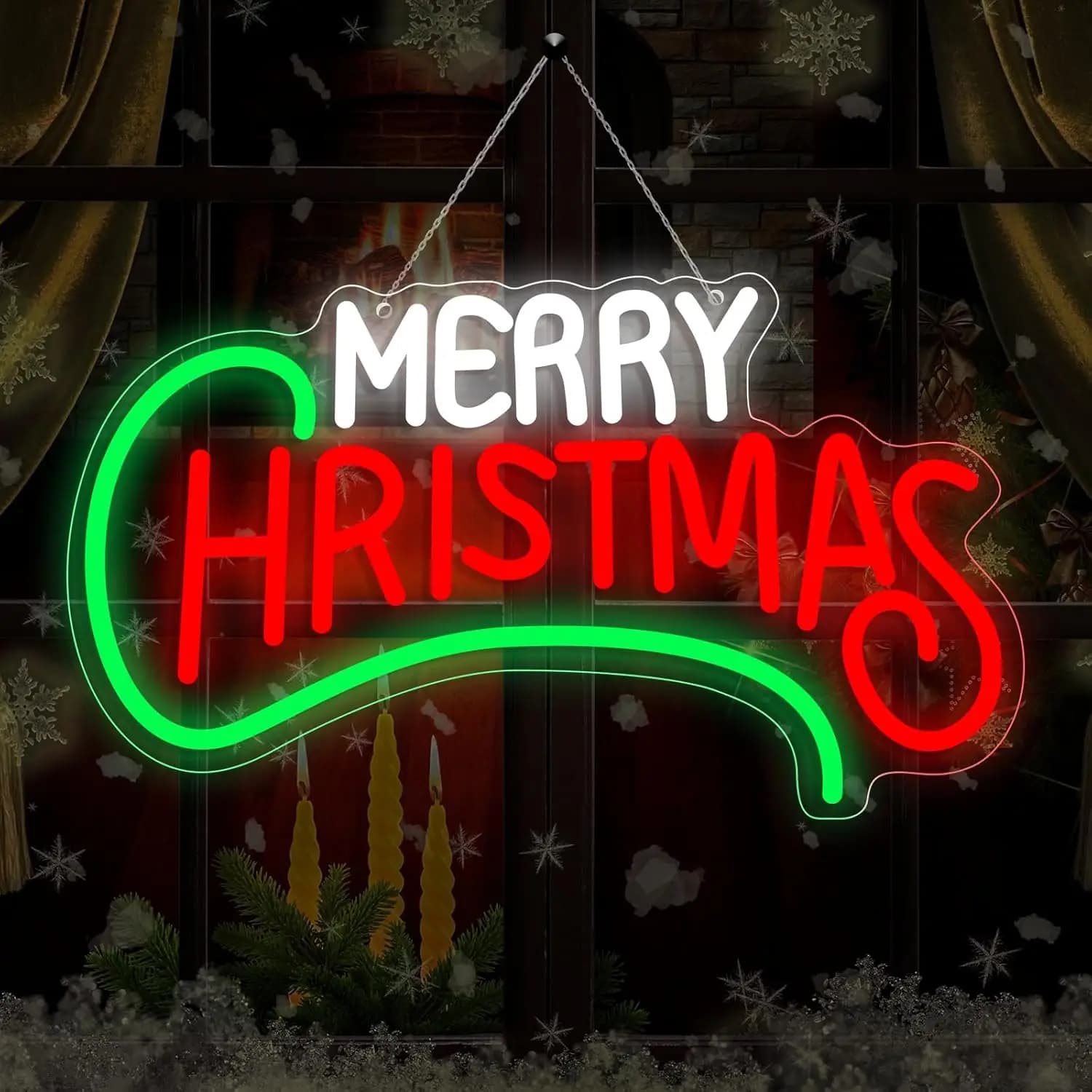 Buon Natale Insegna al neon 5V USB dimmerabile Babbo Natale LED Insegna al neon per camera da letto Casa Natale Decorazioni per feste Regalo