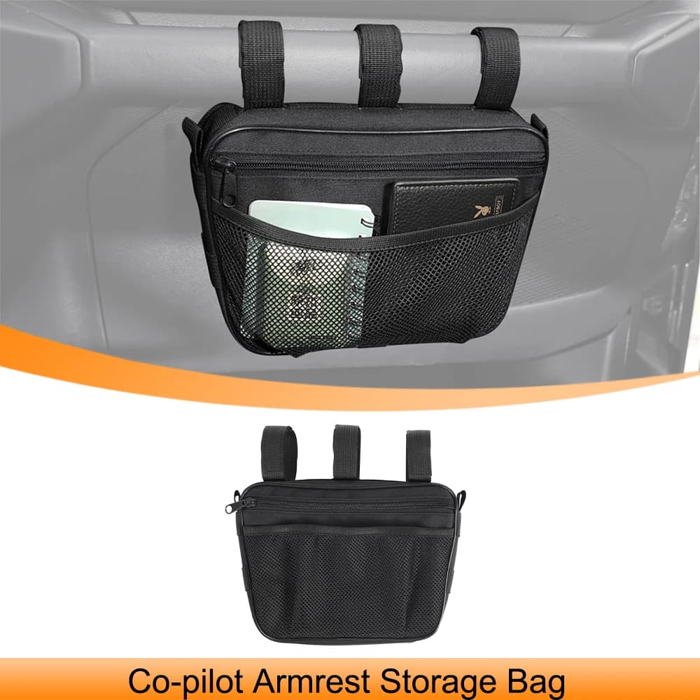 Co-pilot Armrest Storage Bag Organizer for Suzuki Jimny for Jeep Wrangler TJ JK JL JT Stowing Tidying Car Interior Accessories