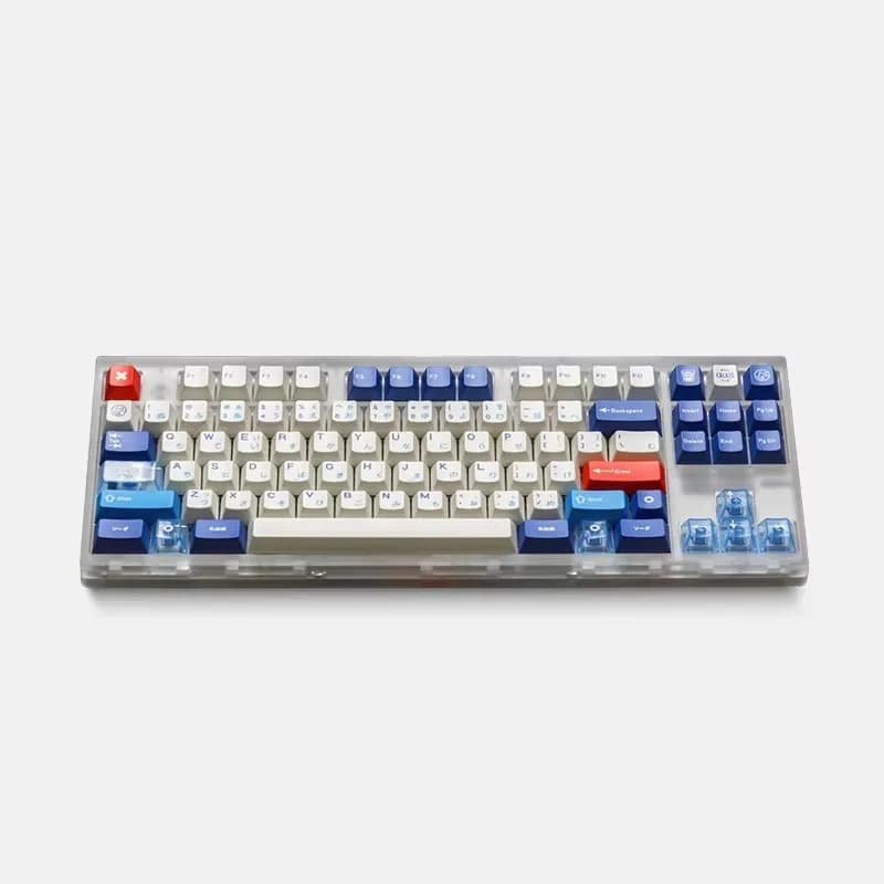 PBTfans Calkis Theme Covers Keyboard Cap with Custom ABS Profile Blue for Mechanical Keyboard Gift