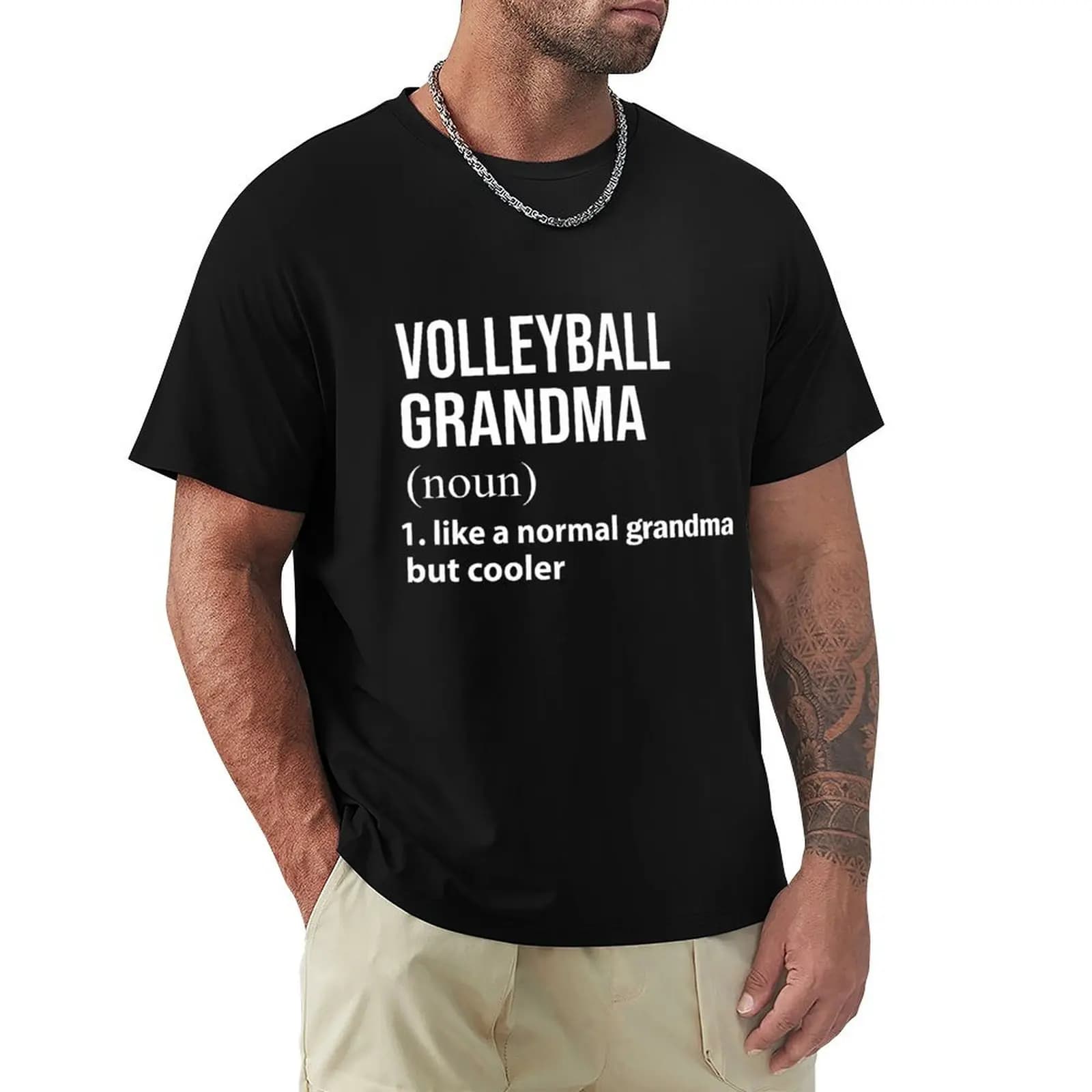 Volleyball grandma like a normal grandma but cooler T-Shirt Street Style Casual Tee Shirt
