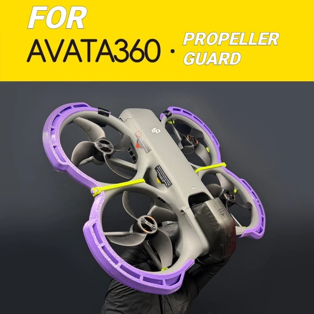 Kit di Protezione per Drone DJI AVATA360 con Paraeliche in TPU Morbido Stampato in 3D, Barra Antiurto e Protezione Anticollisione